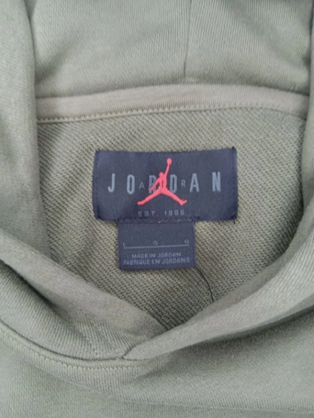NIKE JORDAN Brooklyn Men's Collegiate Pullover Hoodie Medium Olive L HV0093-222